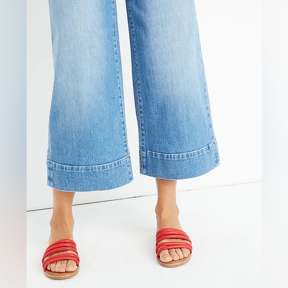 Madewell Wide Leg Crop Jeans Delancey Wash - Picture 4 of 4